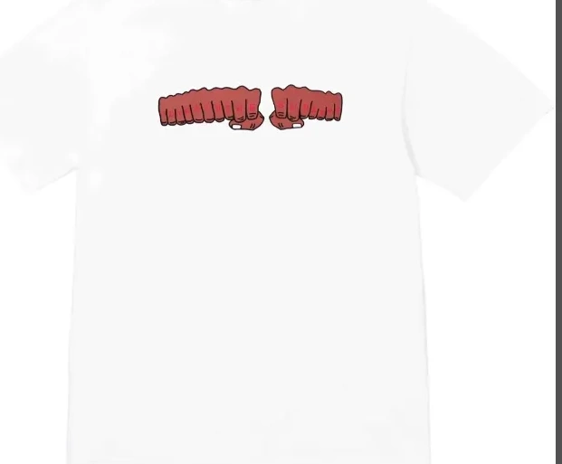 L S T-shirt TEE M XL FIST sleeved Fist White TOY Short MACHINE 24SS Black and 0801